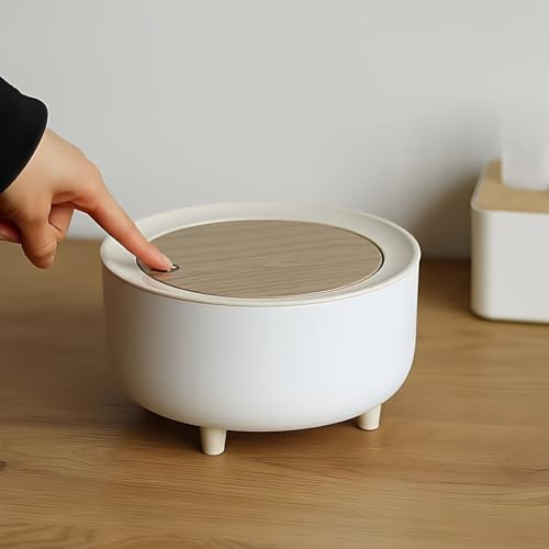 Caneca de basura mini de escritorio con tapa, 2L miniatura 6