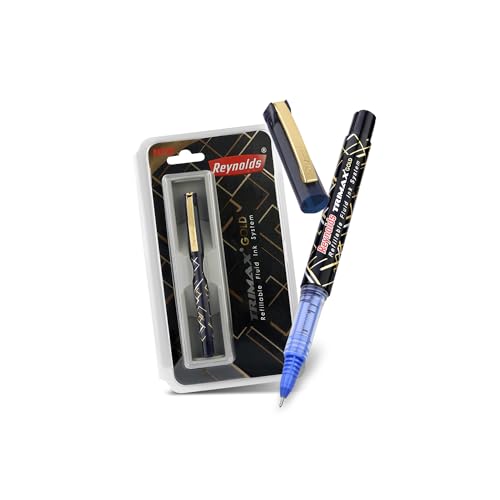 Bolígrafo RollerBall Reynolds Trimax Gold Azul 0.5 mm miniatura 1