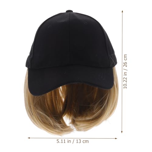 DOITOOL Adjustable Canvas Baseball Cap with Hair Extensions for Women Summer Sun Hat Lightweight Wig Hat for Travel and Daily Wear - Image 2