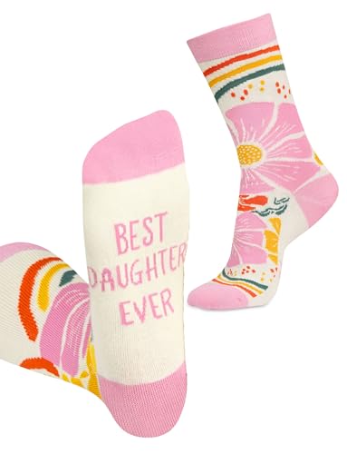 INNObeta Daughter Socks, Gifts for Daughter from Mom, Dad on Birthday, Christmas, Funny Accessories, Best Daughter Ever
