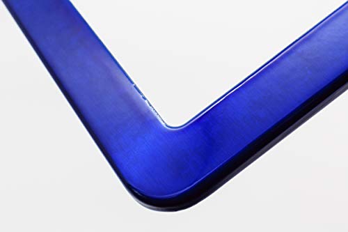 Creathome 2PCs Stainless Steel License Plate Frames with Shining Blue Color - Thumbnail 5
