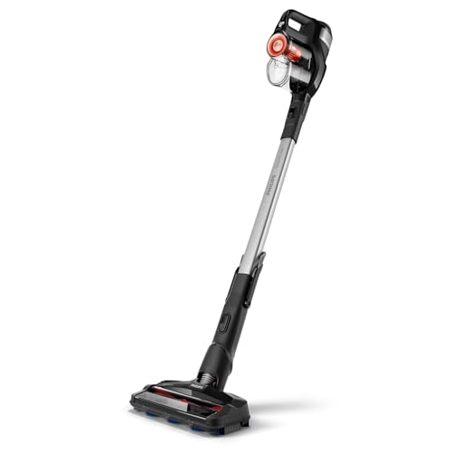 Süpürge; SpeedPro Max Kablosuz Dik, 2'si 1 arada: Dikey& El Süpürgesi, 360 derece emiş başlığı, 65 dakika çalışma süresi, PowerCyclone 8, Koyu Siyah (XC7040/01)