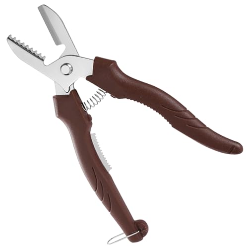 XVHOAB Chestnut Opener 2 in 1 Ergonomic Sharp Stainless Steel Self-Locking Chestnut Clip Springed Chestnut Cutter Tool for Home Restaurant Chestnut