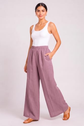 Image of Women Plazzo | Rayon Wide Leg for Women | Elastic Waist Flared Palazo Trousers | Comfortable Casual & Ethnic Wear Palazzo Pants