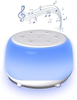 ZOETOUCH White Noise Machine for Sleeping Baby Adults Kids Sound Machine Baby Soother Noise Maker with Night Light & Timer, 34 Sounds, Portable for Office, Travel