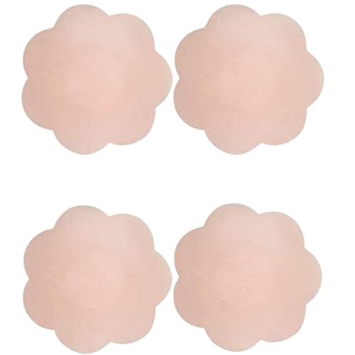 Star Shape Nipple Covers for Women Reusable Silicone Pasties Invisible Adhesive Seamless Sweat Resistant Flower Design Skin Tone Comfortable Breast Covers for Backless Strapless Outfits-image-8