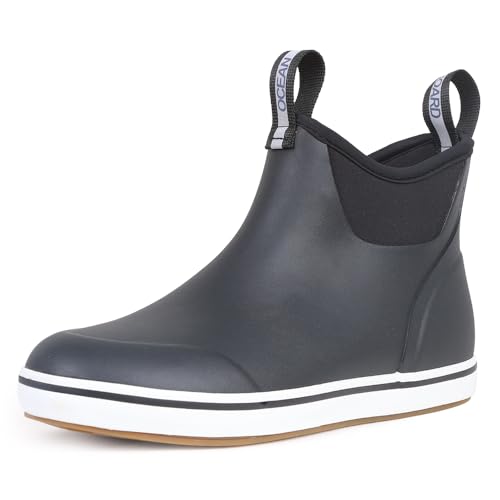 Image of Ankle Rain Boots, Waterproof Boots for Men & Women, Rubber Deck Boots for Fishing Gardening, Rubber Rain Boots, Muck Boots for Men