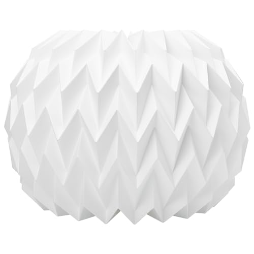 LALAFINA Abat-Jour de Lustre Origami en Papier Pliable, Couverture de Lampe Suspendue pour Bar et Café, Design Créatif Minimaliste, Blanc, Matériau...