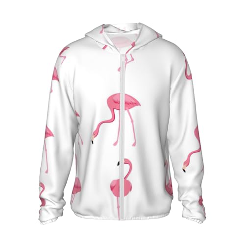 Léger zippé capuche flamants roses pour courir et s'évader en randonnée sous le soleil