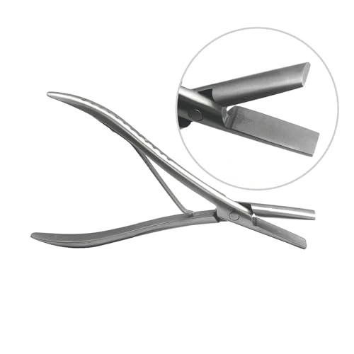 Pince d'extension de cheveux en acier inoxydable argenté de 7 pouces