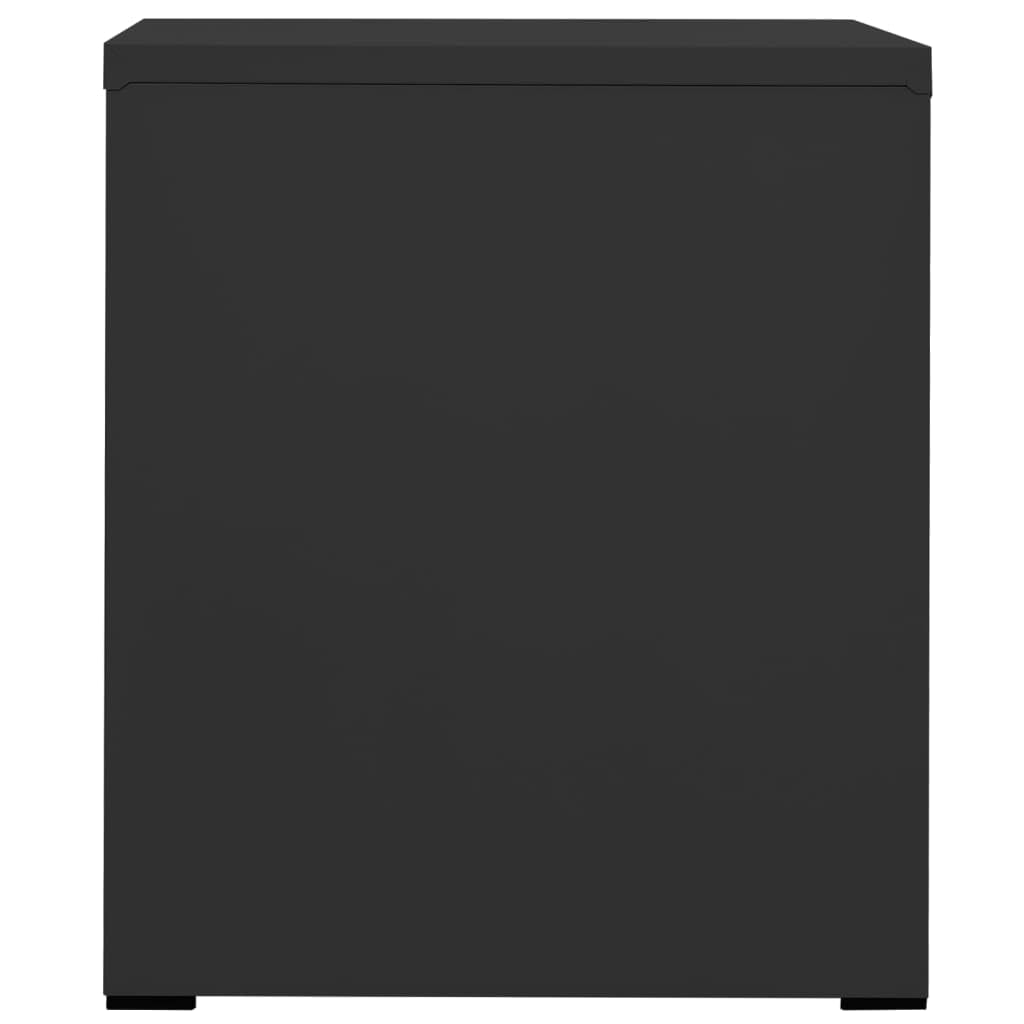 IKAYAA Classificatore schedario in Metallo Schedario da Ufficio Armadio da Ufficio Armadietto per Archivio Schedario Portadocumenti con 2 cassetti in Acciaio-Antracite-46 x 62 x 72.5 cm