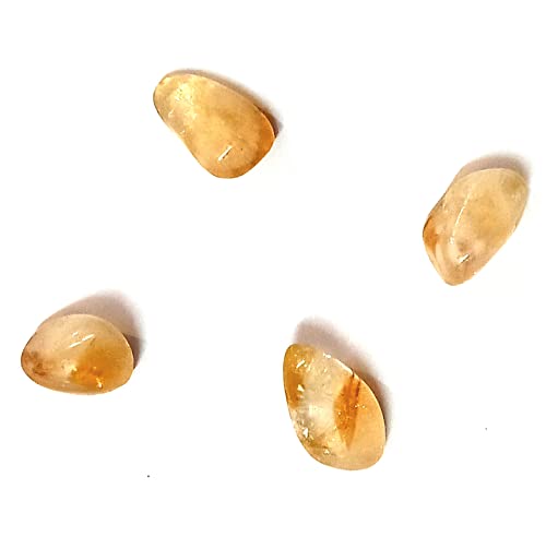 Citrine naturelle mini bobine set de 4 pierres de guérison Reiki pour la prospérité