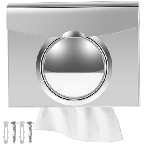 Paper Towel Dispenser Wall Mounted Toilet Paper Holder Stainless Steel Tissue Holder Large Capacity Hand Towel Dispenser Commercial Paper Tissue Dispenser for Hotel147