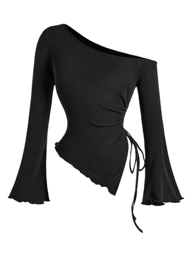 Milumia Women's Ribbed Knit One Off The Shoulder...