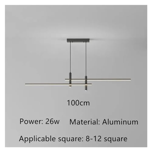 Lustre de table à manger LED chic au design épuré or - 3