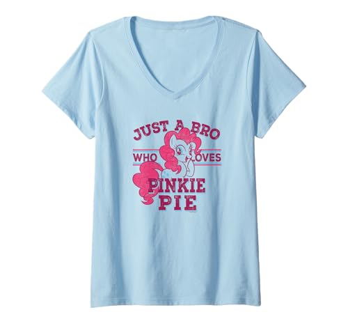 T-shirt My Little Pony Bro Loves Pinkie Pie col V coton vêtement fan
