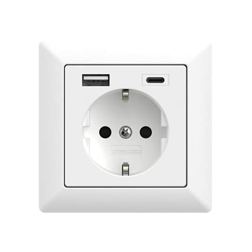Preisvergleich Produktbild 2USB inChargePRO USB AC Steckdose 15W 3A Glänzend Creme