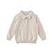 Boys Long Sleeve Polo Shirts Cotton Knitted Sweater Polo Shirt Kids Solid Color School Uniform Tops 2-10 Years