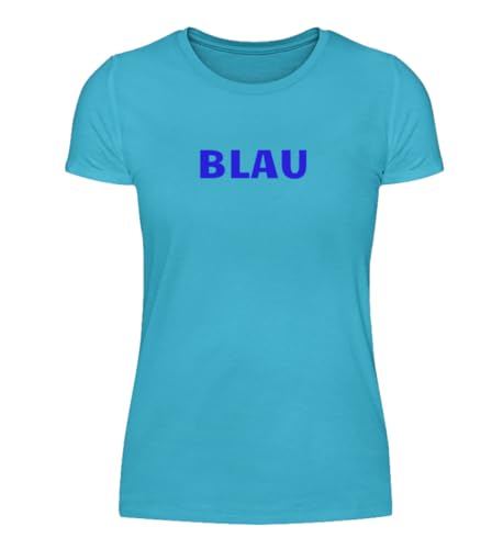 T-shirt bleu Malle Party pour enterrement de vie de jeune fille en coton doux