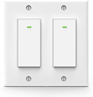 Alexa Light Switch, Double Smart WiFi Light Switches, Smart Switch 2 Gang Compatible with Alexa Google Assistant and IFTTT