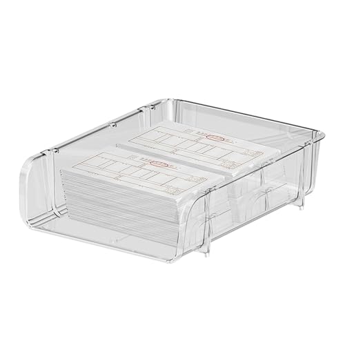 Bac de rangement pour papier empilable pour optimiser l'espace de bureau - 2