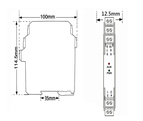 Transmetteur de tension avec isolation galvanique active 0-5V 0-20mA