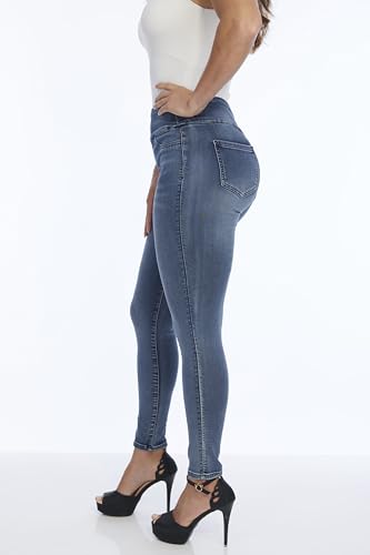 LIOR PARIS Women’s Classic Jane Skinny Jeans Ultra Stretch Denim Pull-On Waistband Super Skinny Fit Functional Back Pockets2