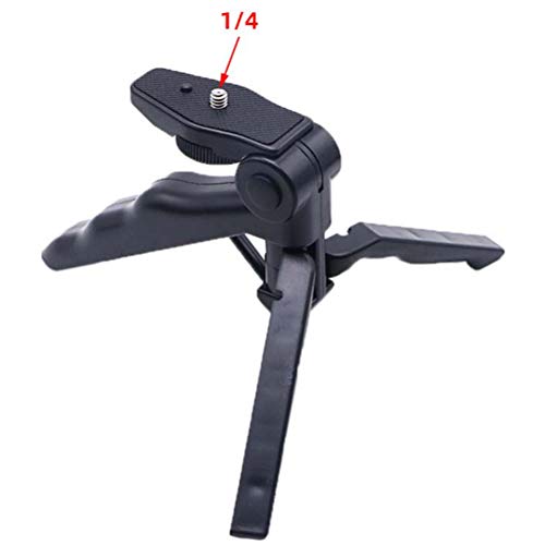 GFPR tragbares Handy-Stativ, Desktop Selfie Stand, Stativ 15,5 cm Falten Micro Single Action Kamera Stativ Schwarz