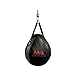 MA MARTIAL ARTS STYLE Saco de Boxeo Profesional con Forma de lágrima para Entrenamiento de Artes Marciales Mixtas, Kickboxing, Muay Thai, Bolsa Pesada Redonda (sin Relleno) (Negro, 110)