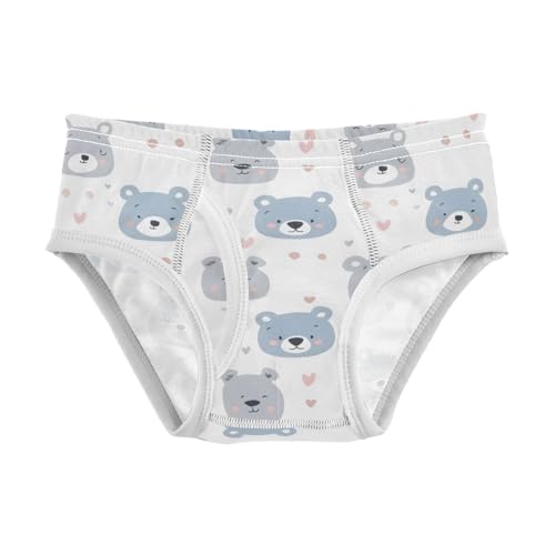 Cute Fat Bear Face Boys' Underwear 100% Cotton Boys' Briefs Soft Toddler Underwear
