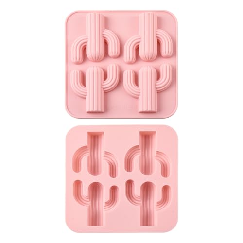 Molde para cubitos de hielo cactus 2 piezas silicona miniatura 1