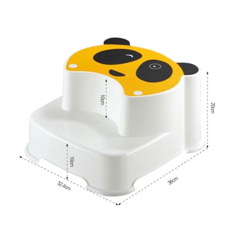Tabouret antidérapant enfant pour lavabo plastique double couche panda - 8