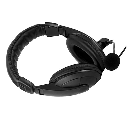 Gatuida Stereo-kopfhörer-Headset Spiel-Headset Mit Mikrofon Für Pc-Laptop Schwarz Plug-and-Play Leichtes Design Verstellbares Mikrofon