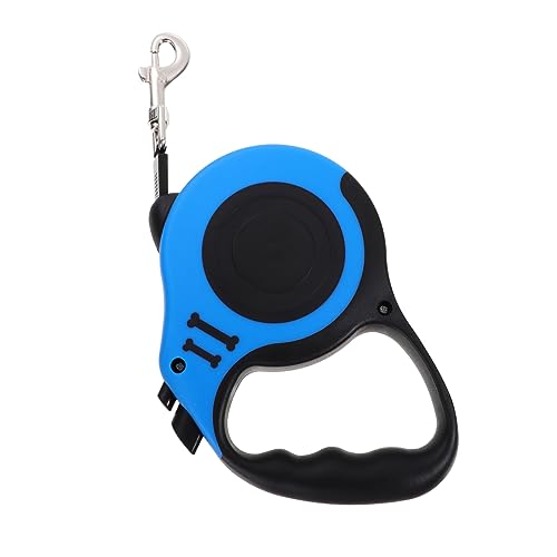 Mipcase Automatic Traction Rope 5m Retractable Leash Reflective Threads Dog Training Blue