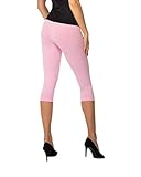 Blickdichte Damen Leggings Capri 3/4 aus weicher Baumwolle, täglich perfekt und für Ausgänge.