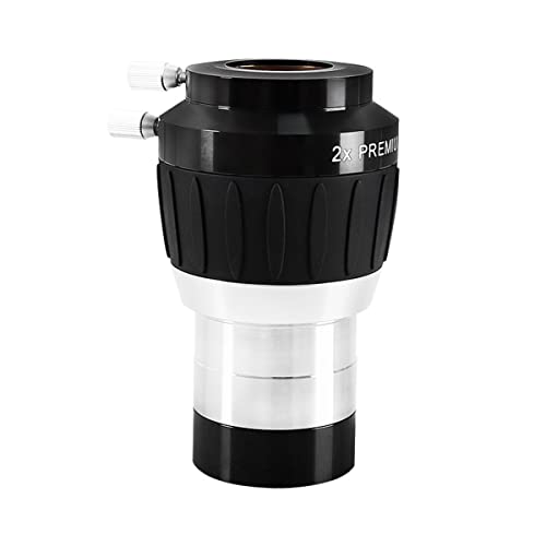 Accesorios para telescopios: lente 2X de 2 pulgadas y adaptador a 1,25 con rosca incorporada
