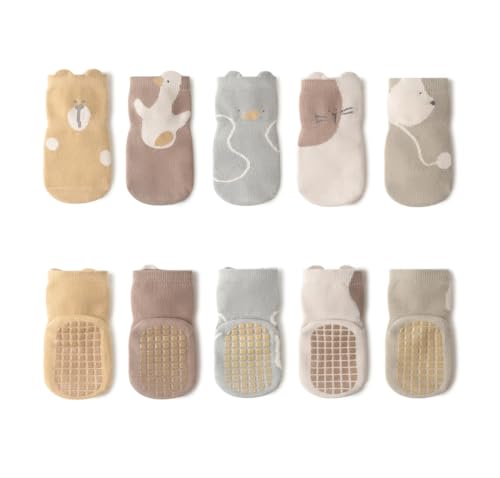 MAKFORT 5er Pack Baby Kleinkinder ABS Rutschfeste Socken Anti Sportsocken...