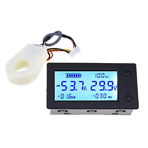 RELAND SUN STN Liquid Crystal Hall Coulomb Sensor Counter Voltage Current Power Electric Energy Meter Indicator Display (400A)