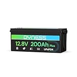 Dyness 12V 200Ah LiFePO4 Lithium Batterie mit 200A BMS und Tieftemperaturschutz, 2560Wh Lithium Marine und Wohnmobilbatterie, ideal für Solaranlagen, Wohnwagen und netzunabhängige Anwendungen