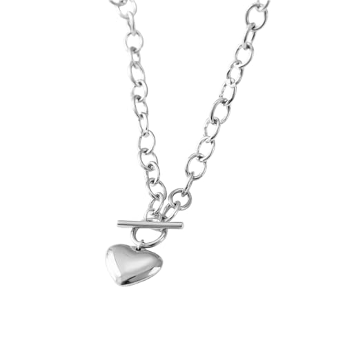Collier hypoallergénique en acier titane inoxydable, chaîne à bascule résistante pour femme