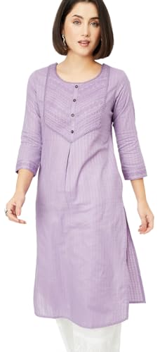 Image of Max Women's Cotton Blend Regular Fit Casual Kurta