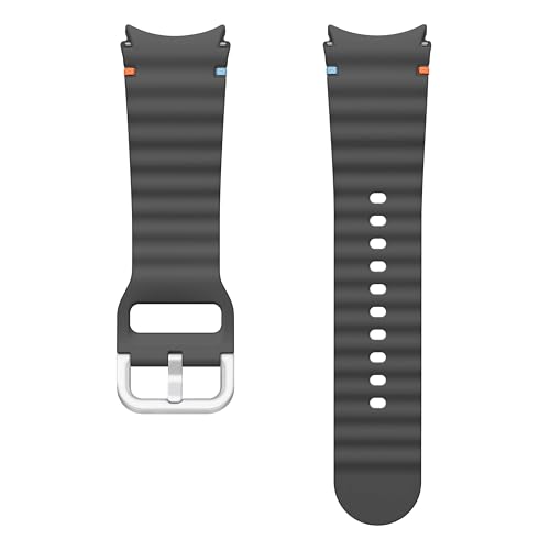 Image of SAMSUNG Galaxy Watch 7, 6, 5, 4 Series Sport Band, Rubber, Smartwatch Replacement Strap for Men and Women, One Click Attachment, Small /Medium, ET-SNL30SBEGUJ, Dark Gray