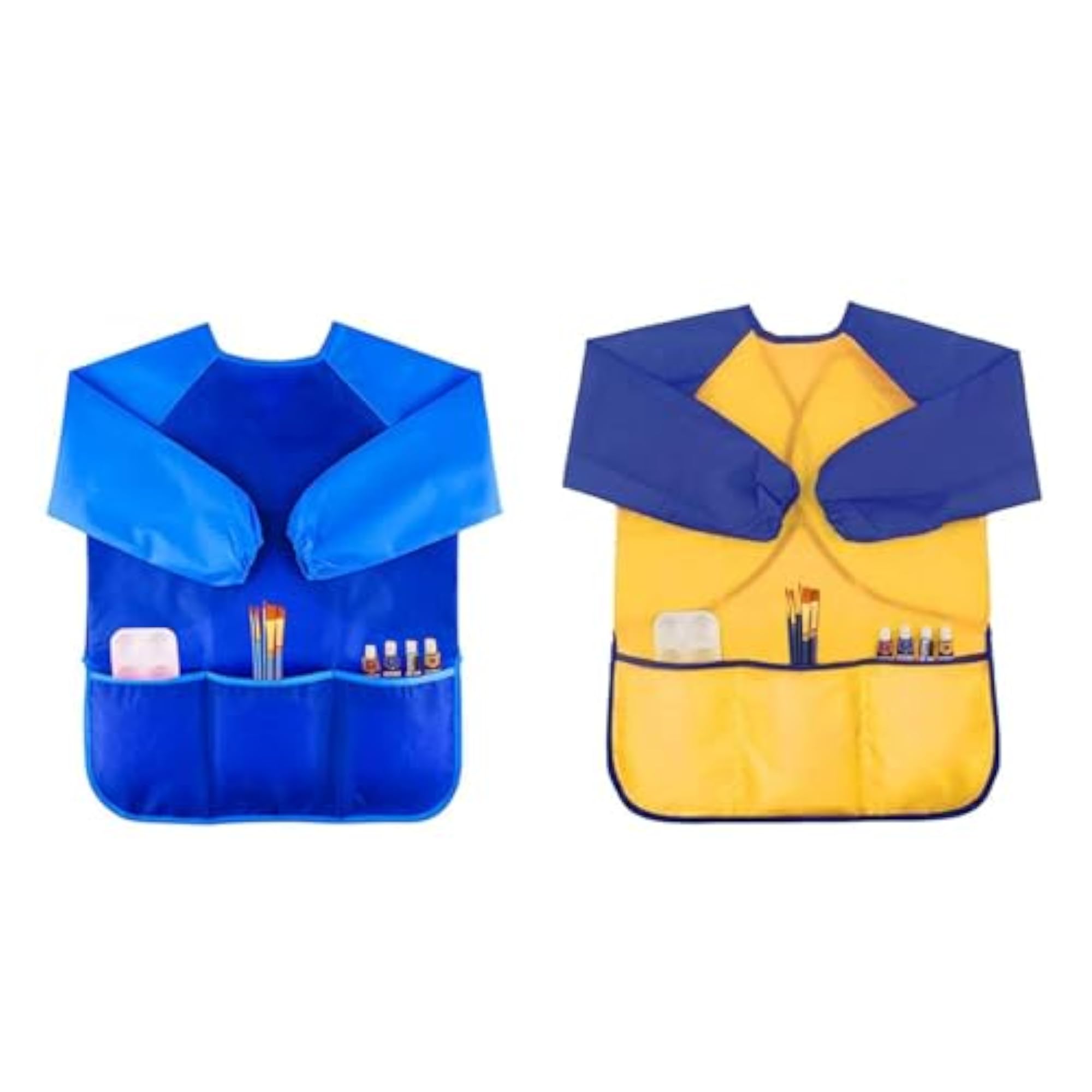 Kids Adjustable Art Smock Feeding Bib Apron for Cooking