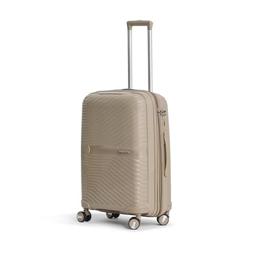 Image of Cabin 50cm Small - Polypropylene 360 Degree 8 Wheels Trolley Bag for Travel Hard Case Luggage, Lightweight with Combination Lock & Robust Trolley with 3 Yrs Warranty (Coffee)
