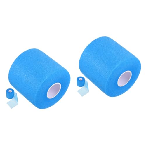 4 Rolls Bandage Sports Strap Fixing Bandage Wrapping Bandage Tape Stretch Bands for Flexibility The Belt Sprain Bandage Sponge Blue BRIGHTFUFU