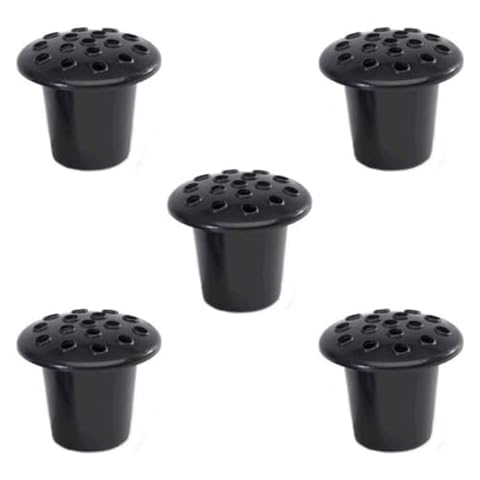 Pack of 5 Black Memorial Grave Vases Cover