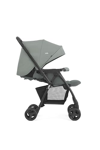 Image of Joie Mirus Lightweight Baby Stroller - Pram with Reversible Handle, Hand Brake and One-Hand Fold, Buggy for Kids 0-3 Years (Upto 15 Kg) - Celeste