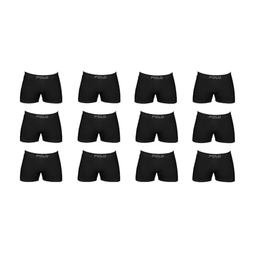Kit Com 12 Cuecas Boxer Box Polo 781 Algodão Sortido Cor:Preto;Tamanho:M