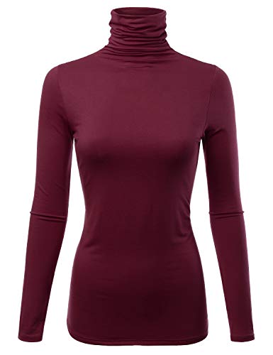 FASHIONOLIC Womens Premium Long Sleeve Turtleneck Lightweight Pullover Top Sweater (CLLT...