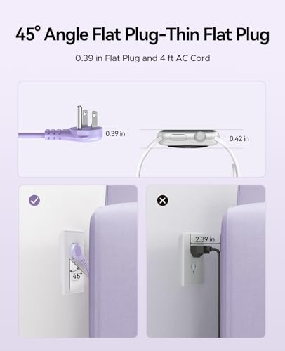 ORICO Purple Travel Power Strip with 4 AC Outlets 3 USB Ports (1 USB-C) - image 7